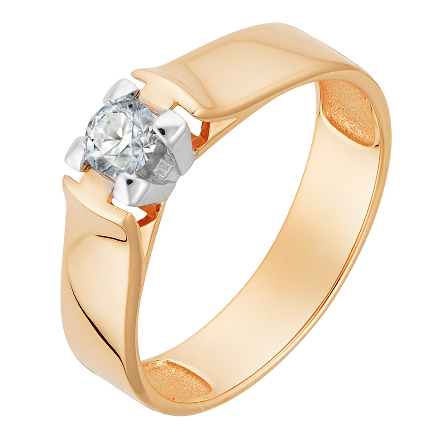Кольцо, золото, бриллиант, 1012071